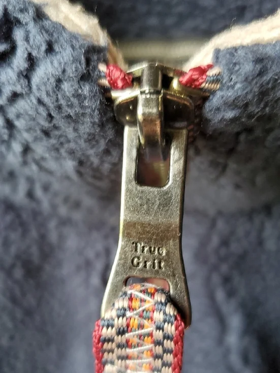 True Grit Men’s Navy Sherpa Zip Pullover - Picture 9 of 12